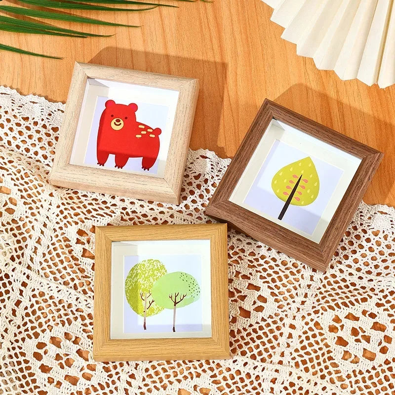 2025 autumn and winter new wooden square photo frame,storage frames for wedding party picture frame,home decor