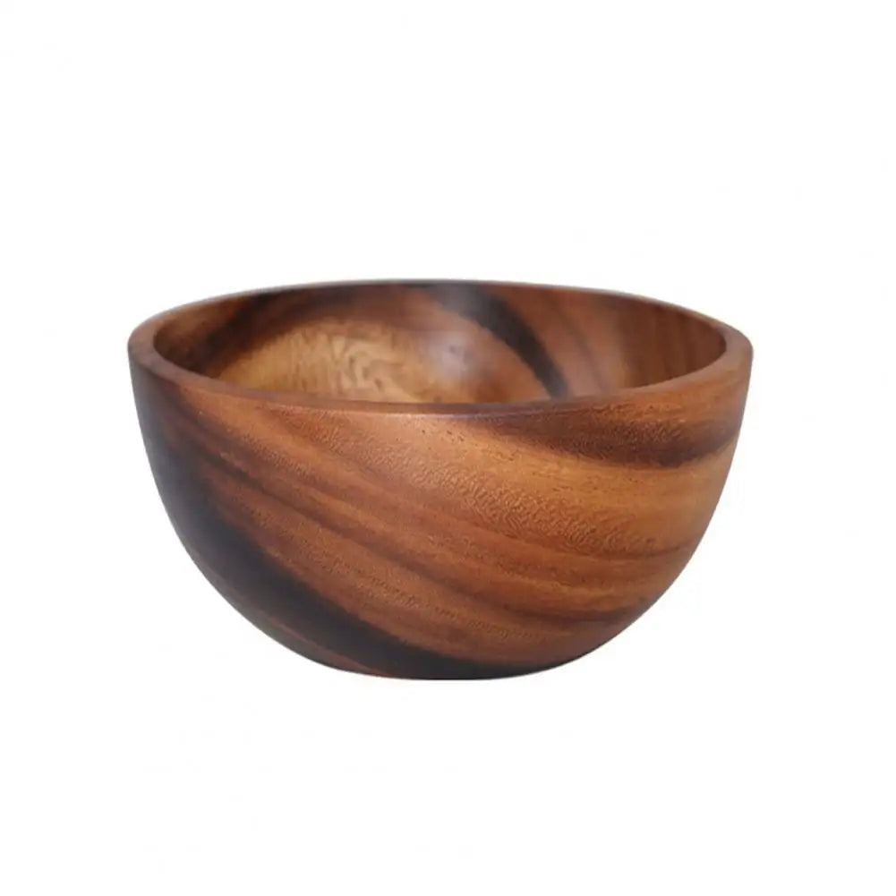 Good grade eco-friendly polishing salad bowl japanese practical wooden soup kitchen supplies - united states / s