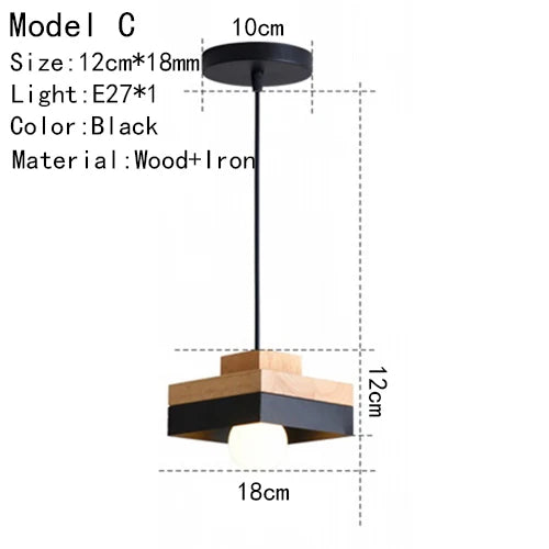 Modern wood chandelier room decor lighting for living lamp bedroom cafe or restaurant interior decoration lights