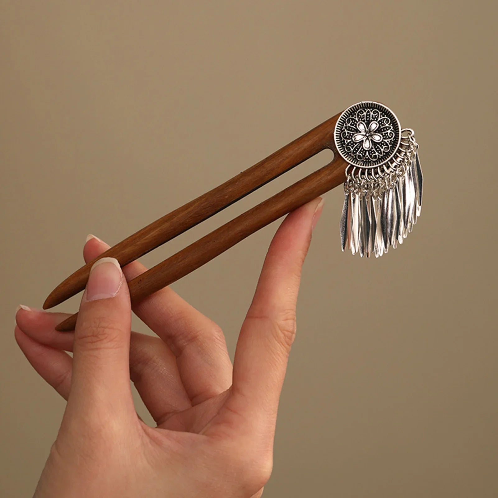 Wooden hairpins u shaped hair sticks chinese hanfu accessories simple sandalwood bun chopsticks girls retro jewelry