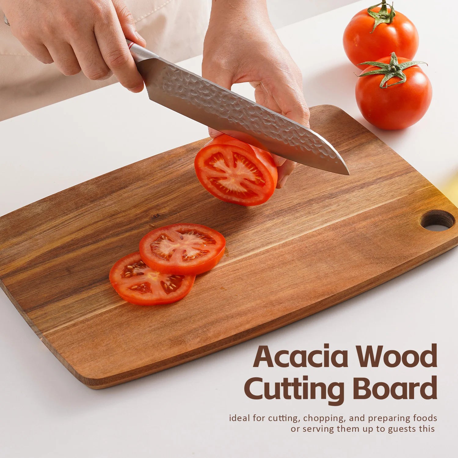 Acacia wood cutting board charcuterie decorative wooden serving for kitchen