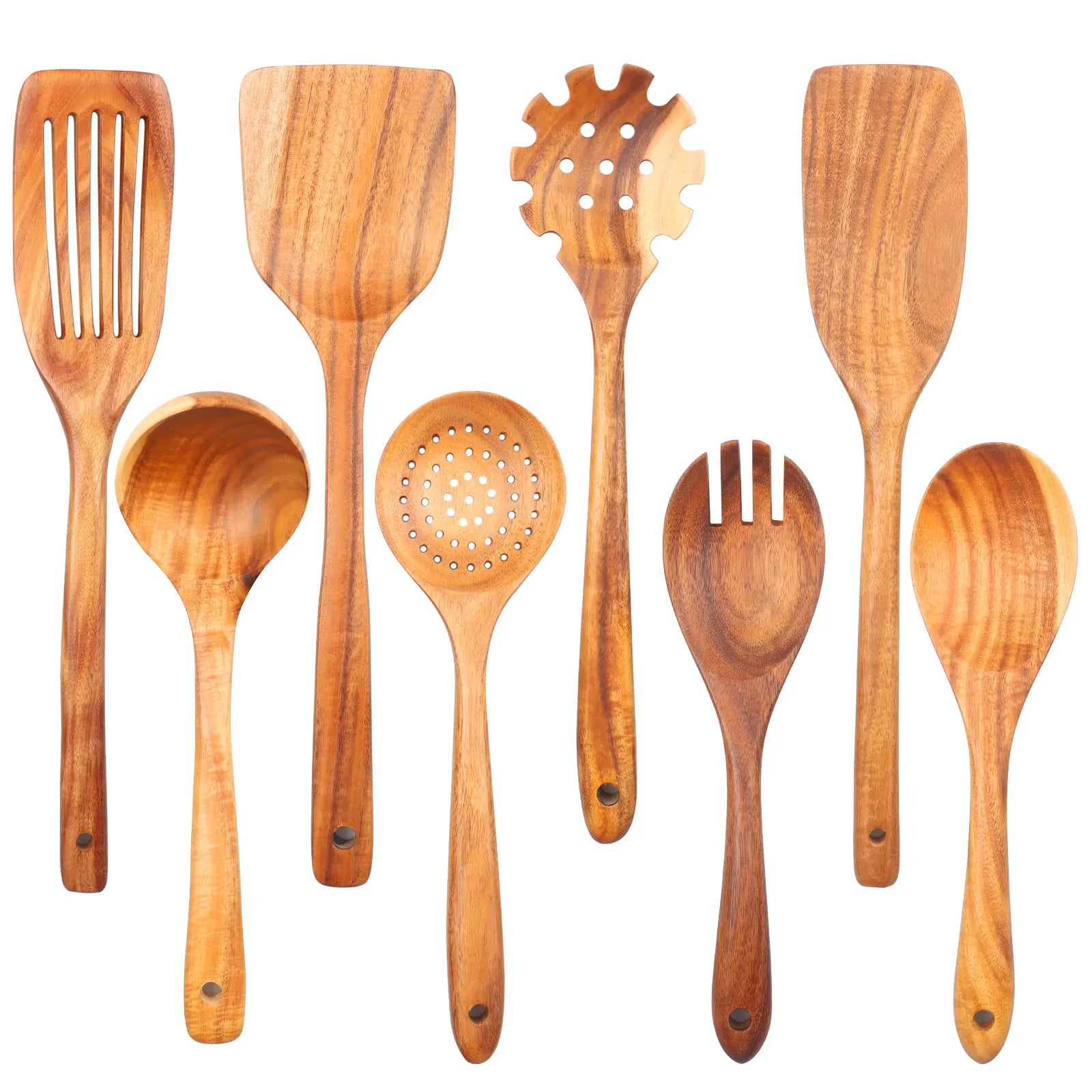 Kitchen sets wooden utensils cooking spoons soup gifts1-10pc - 8pc