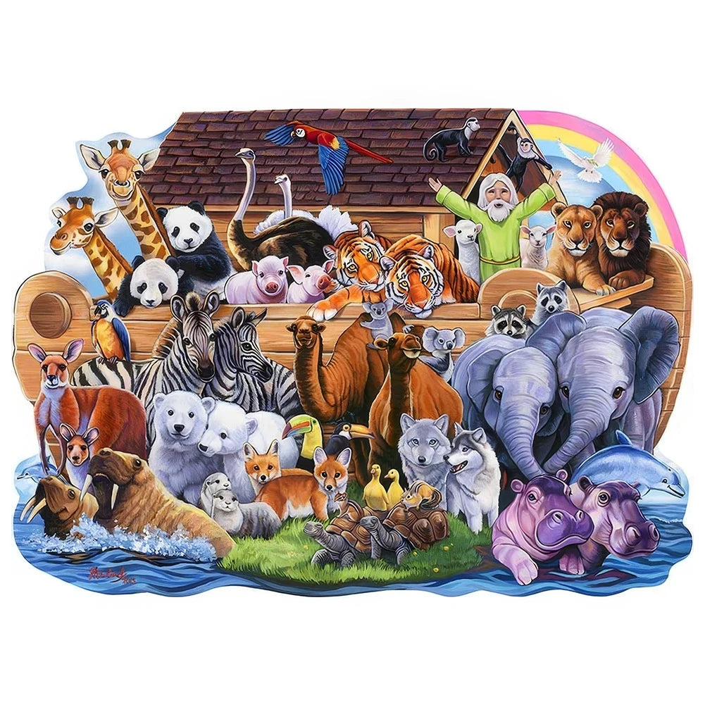 Lovely owl wood jigsaws creative diy games brain twister holiday gifts wooden animal puzzle kids adults high-quality