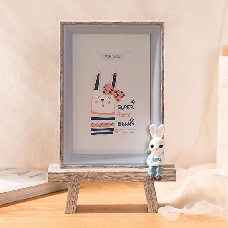 6 inch creative cartoon wooden photo frame children family decorated holder desk display picture home decor