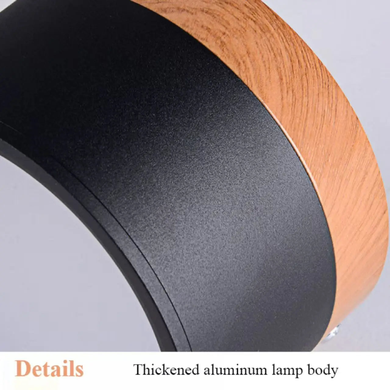 Modern led ceiling light wood spotlight 3-color dimmable mini round black lamp for living room corridor home decor 7w