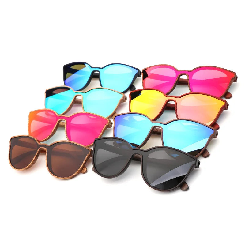 One piece lens wooden sunglasses spain customer