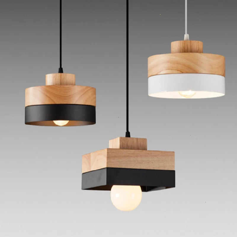 Modern wood chandelier room decor lighting for living lamp bedroom cafe or restaurant interior decoration lights