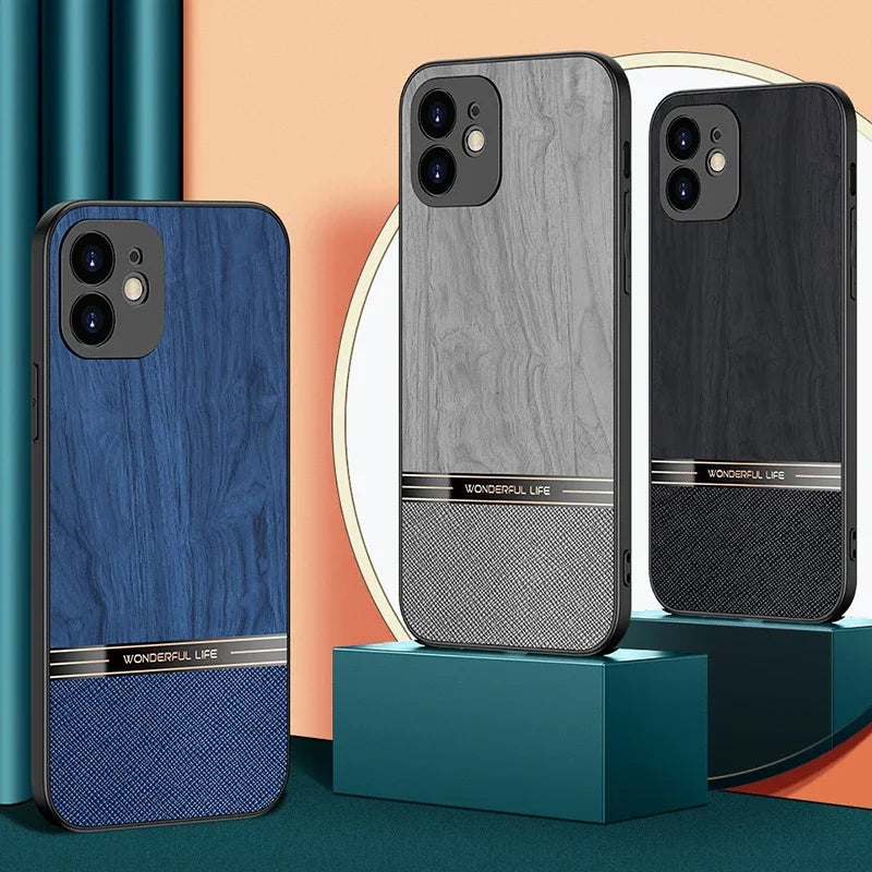Wood pattern case funda for apple iphone 11 12 13 14 15 16 17 pro xs max air xr 8 7 plus se 2022 2020 se3 shockproof