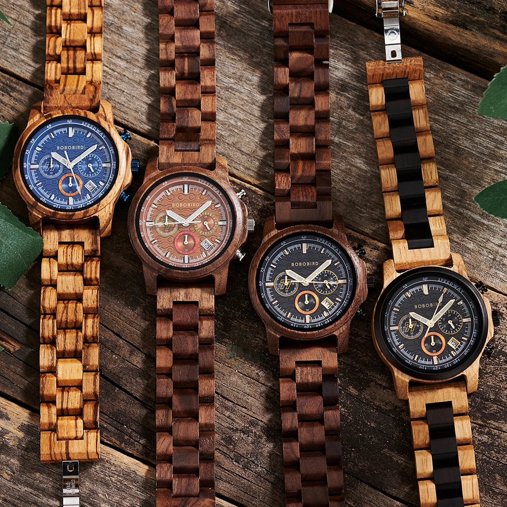 Bobobird men’s wooden watch classic style eco-friendly timepiece for business casual wear christmas gift him