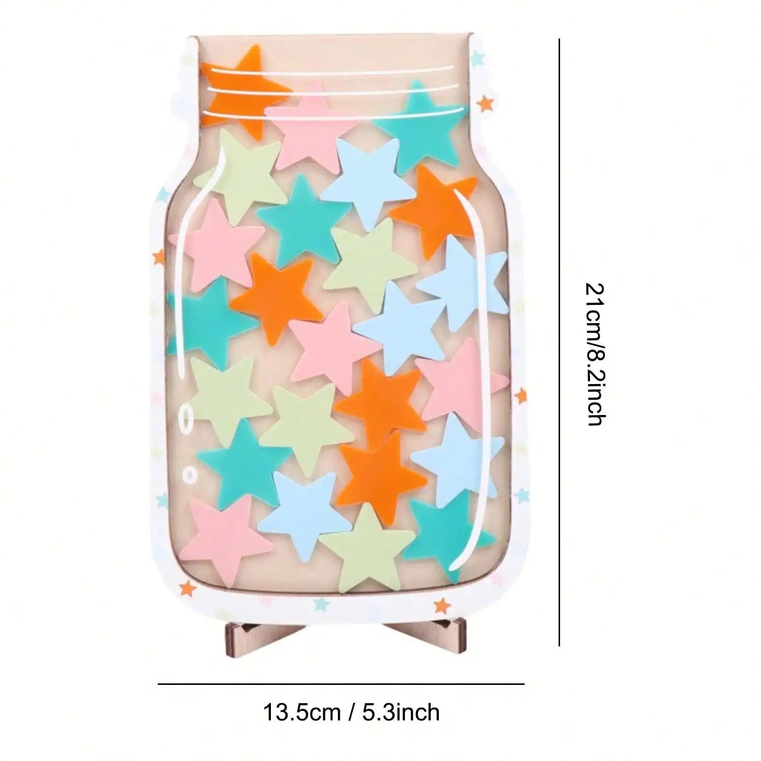 1pc creative christmas gift,wooden star reward jar- motivational teaching tool for encouraging good behavior, - other