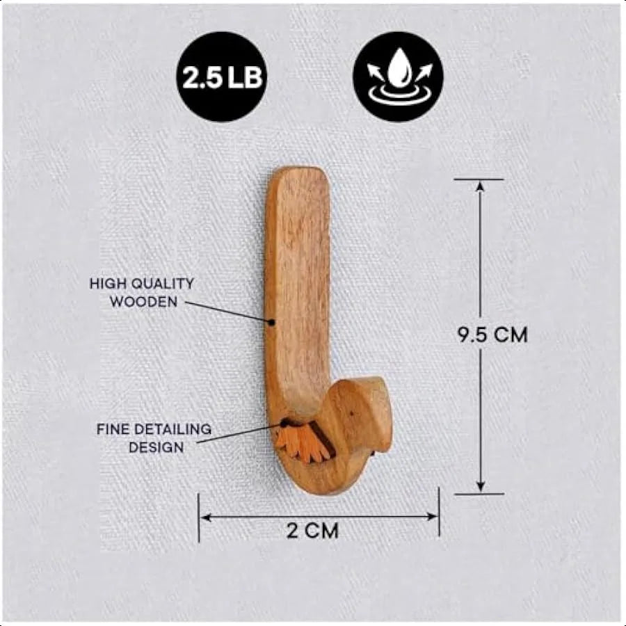 3 hook 6 strips cute bird decorative adhesive wall hooks for hanging unique no damage wood - united states