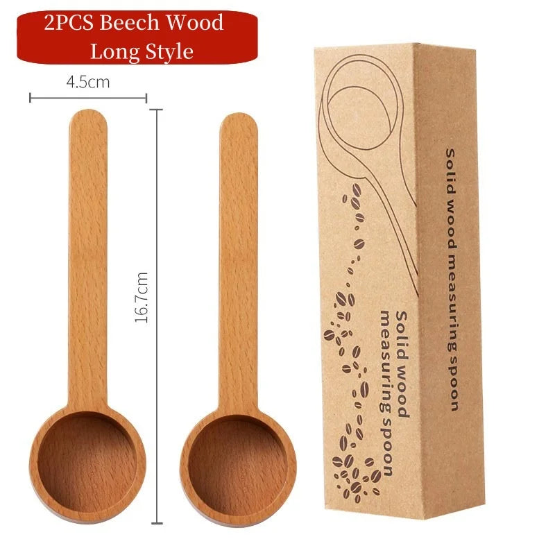 Black walnut coffee measuring spoon,solid wood spoon,several spoons,coffee milk powder quantitative spoon,gram spoon