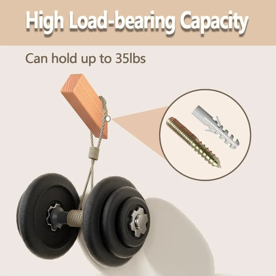 Handmade stylish wooden coat hooks 4pack wall mounted for hanging towels bags hats heavy duty tural wood entryway