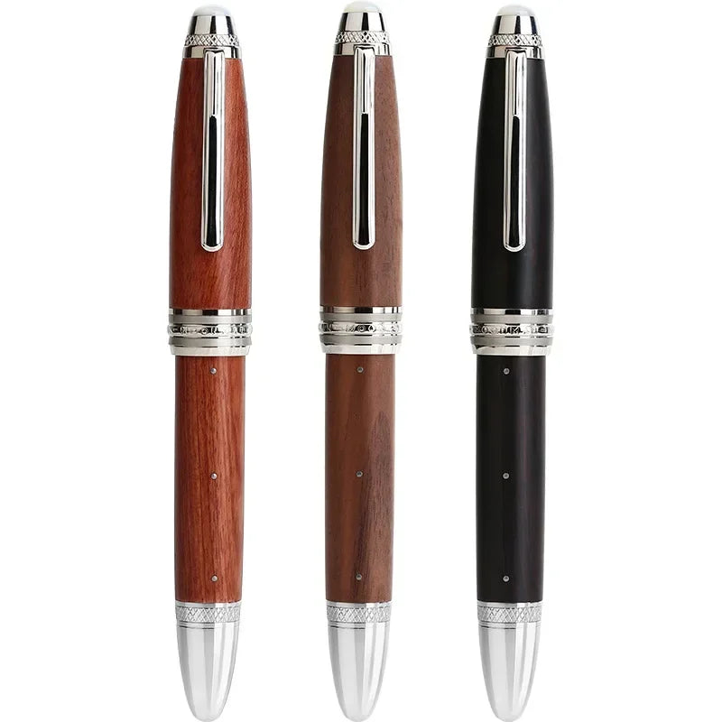 Handmade majohn m1000 wood fountain pen bock/18k nib rivet pearl top office school supplies stationery writing business