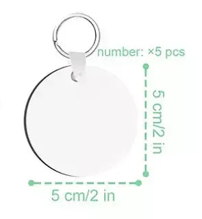 Free shipping 40pcs/lot wholesale custom wood mdf keychain sublimation blanks for gifts - circle - key chain