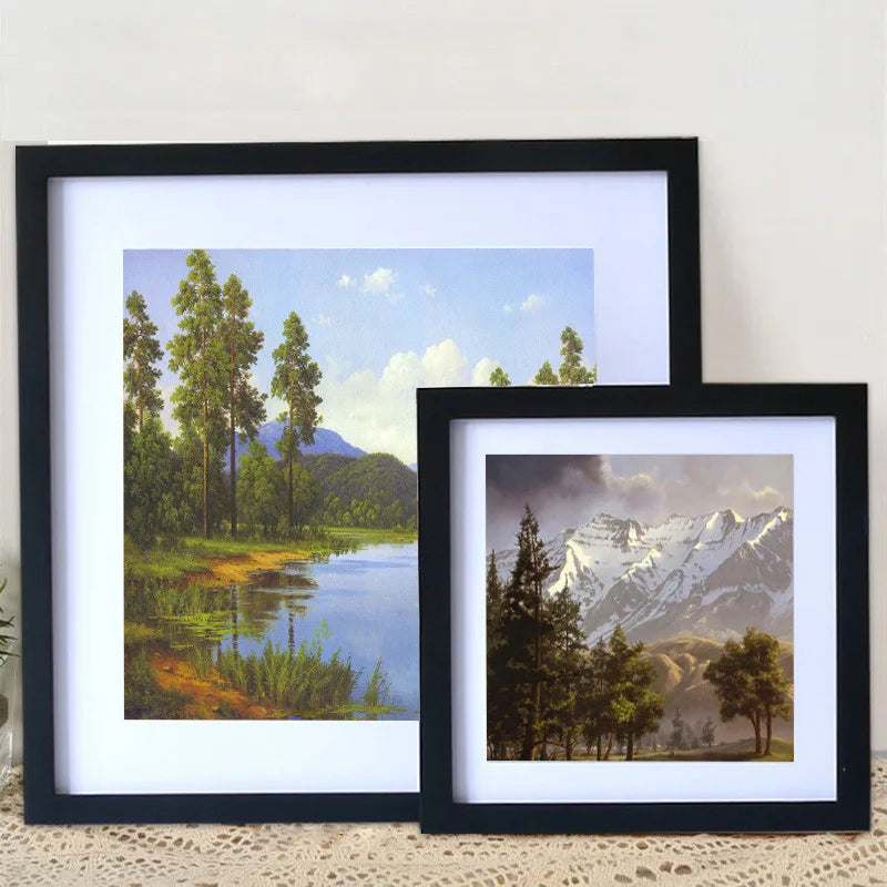 Nice wood picture frames & albums,square photo for wall hanging,wood wedding frames,photo home decor,special gift