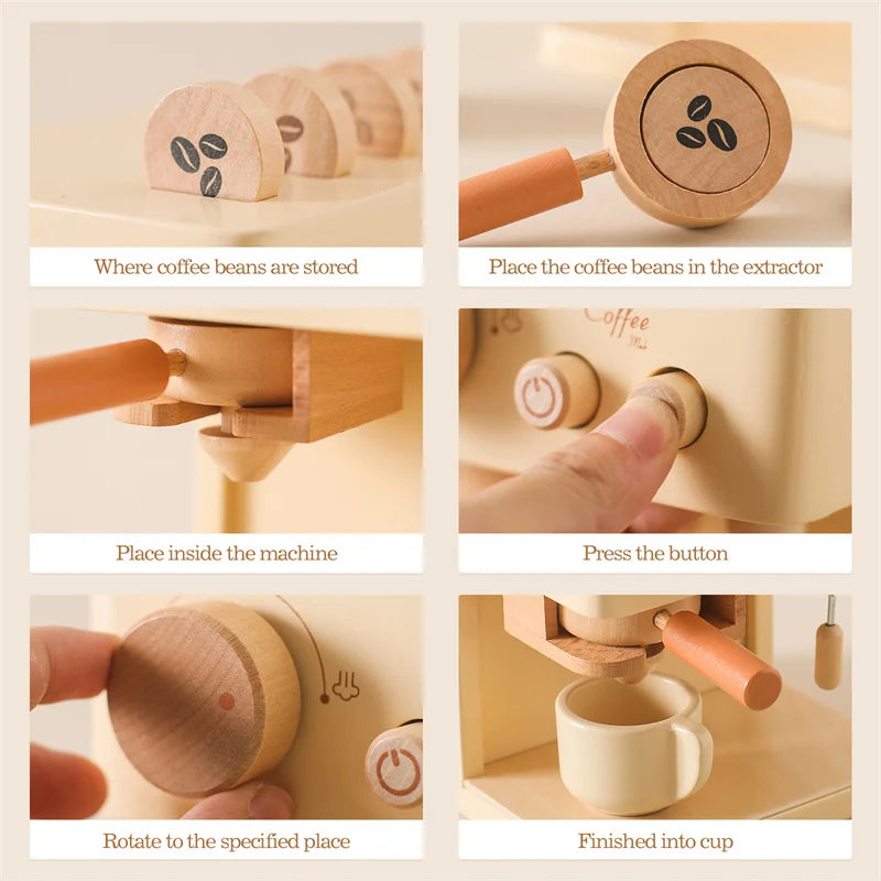 Wooden educational toys baby stacked toy characters pretend to play room decoration kid building block game - stacking