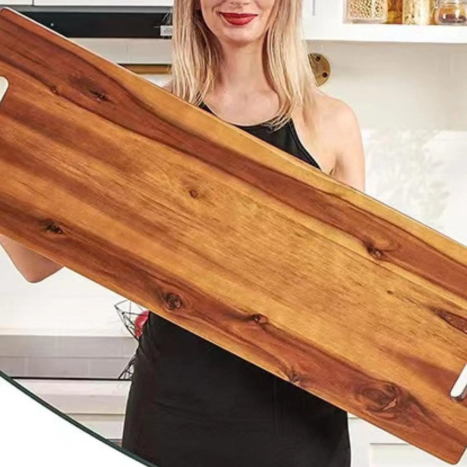 91cm large charcuterie board chopping wooden food platter serving cheese for vegetables picnic dining