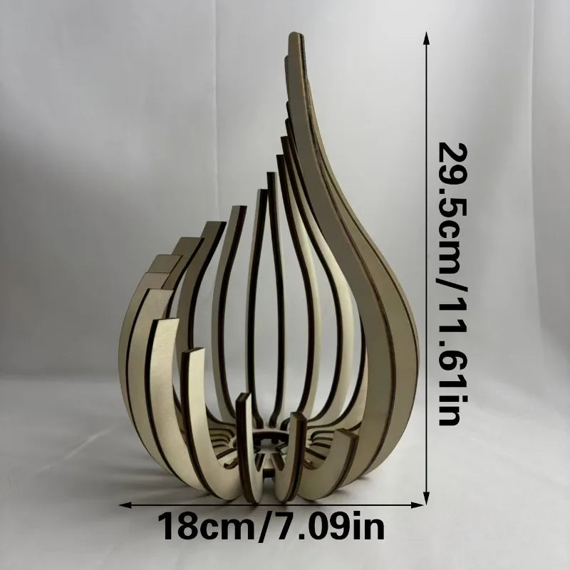 1pc elegant modern minimalist candleholder wooden table centerpiece candlelight accent for party decor - home