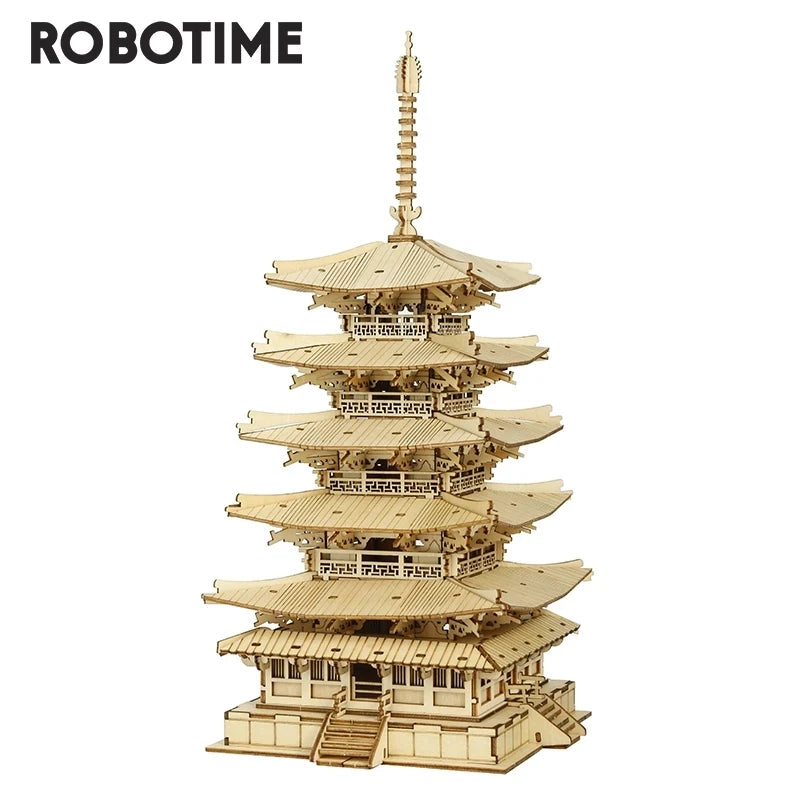 robotime-rolife-275pcs-diy-3d-five-storied-pagoda-wooden-puzzle-game-assembly-constructor-toy-gift-for-children-teen-adult-tgn02