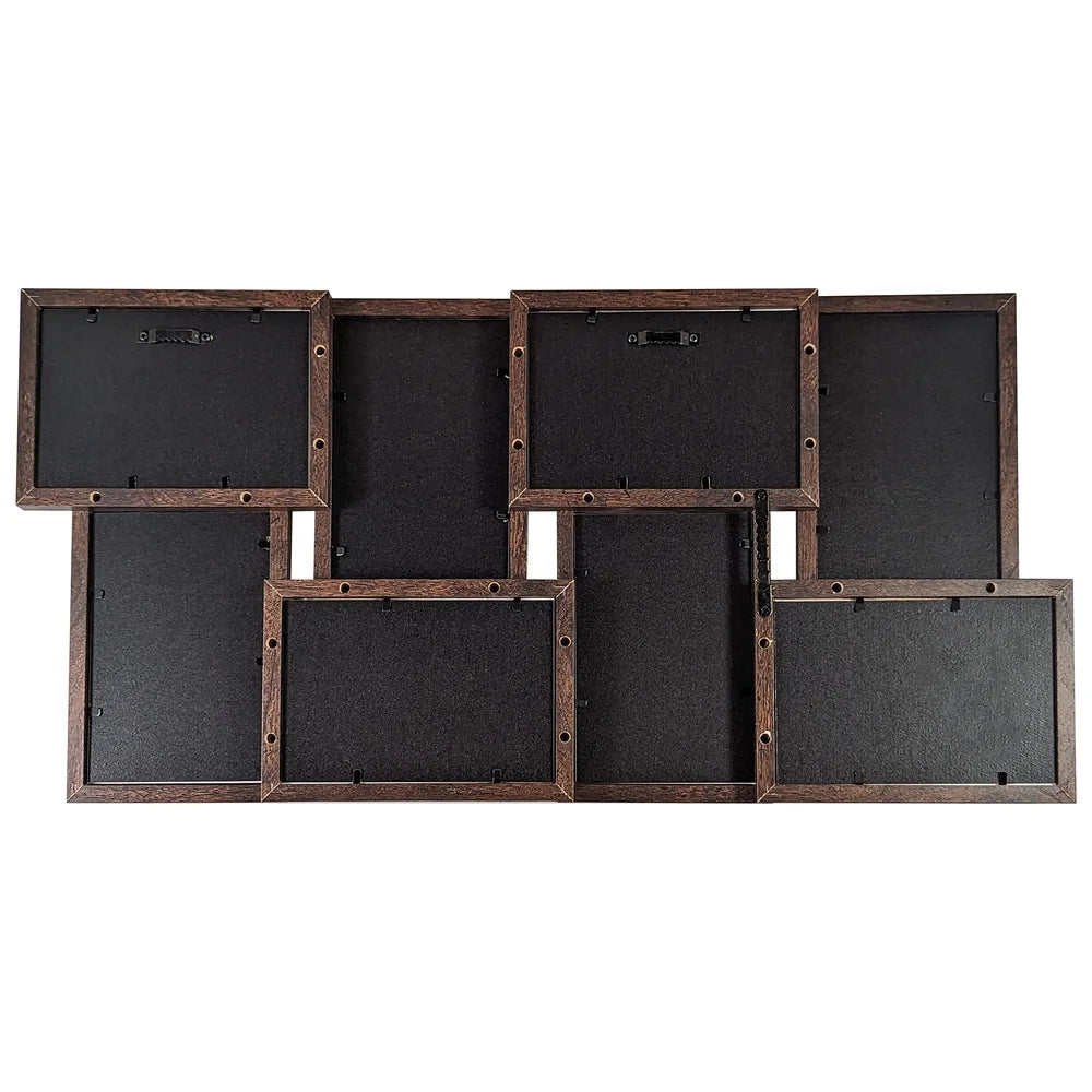 8 opening collage picture frame 4x6 photos wall hanging durable design perfect home office gallery display - united