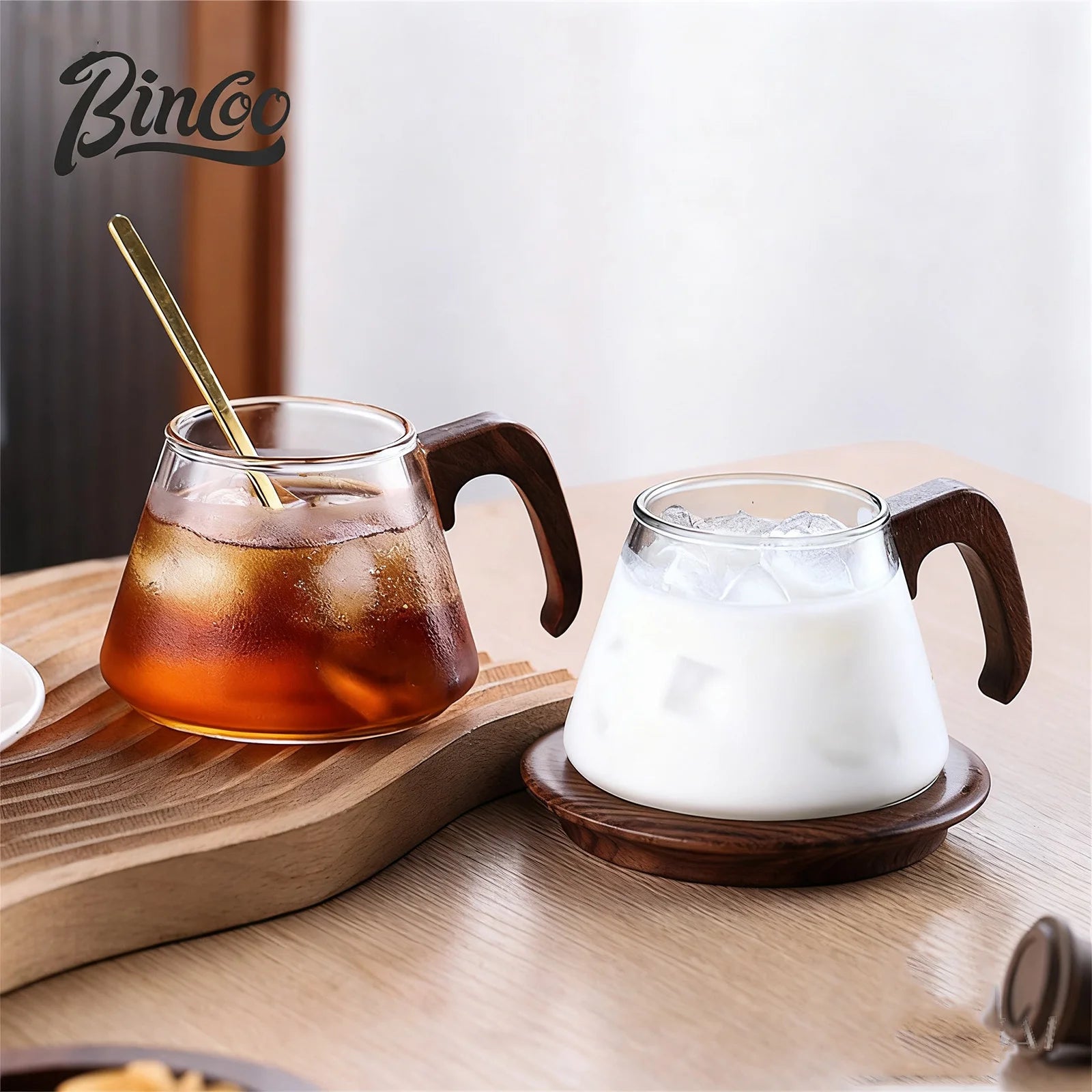 bincoo-250ml-heat-resistant-glass-coffee-cup-with-walnut-wooden-handle-durable-barista-latte-cup-kitchen-espresso-cup