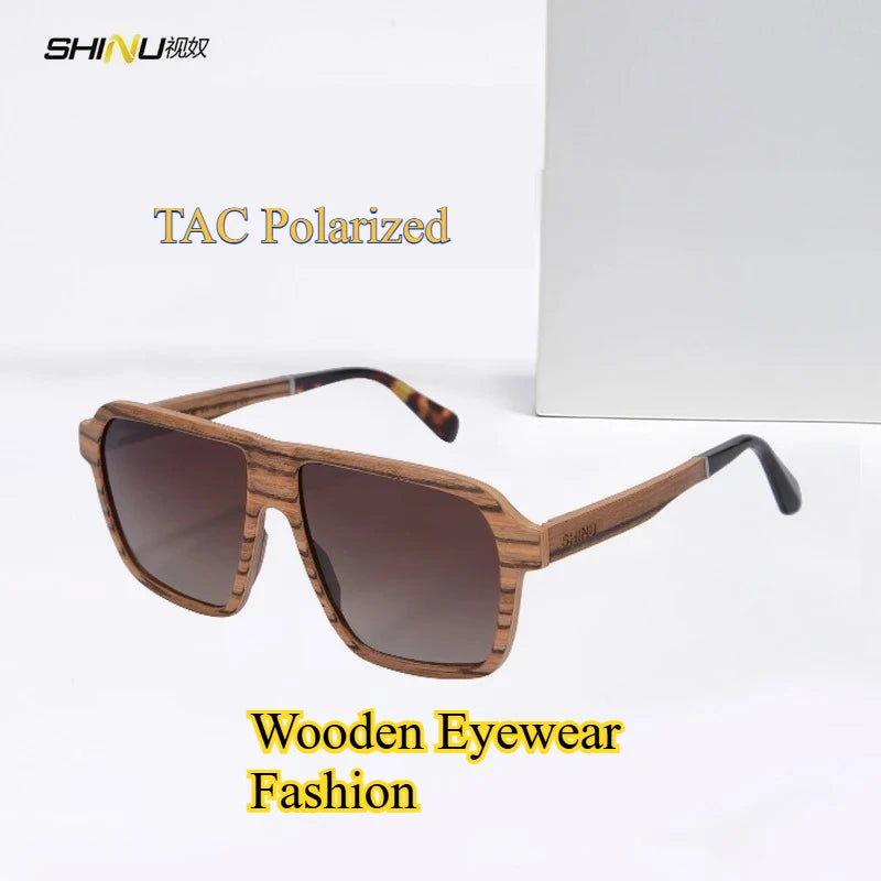Shinu brand men’s glasses polarized lenses sunglasses men wood luxury designer wooden eyewear fashion sun
