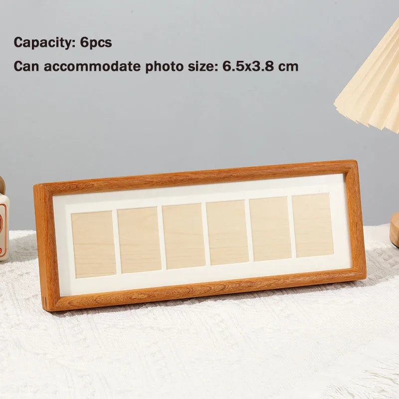 Solid wood picture frame display stand for diy 6-grid couple wedding photos high-grade bocote photo home decor