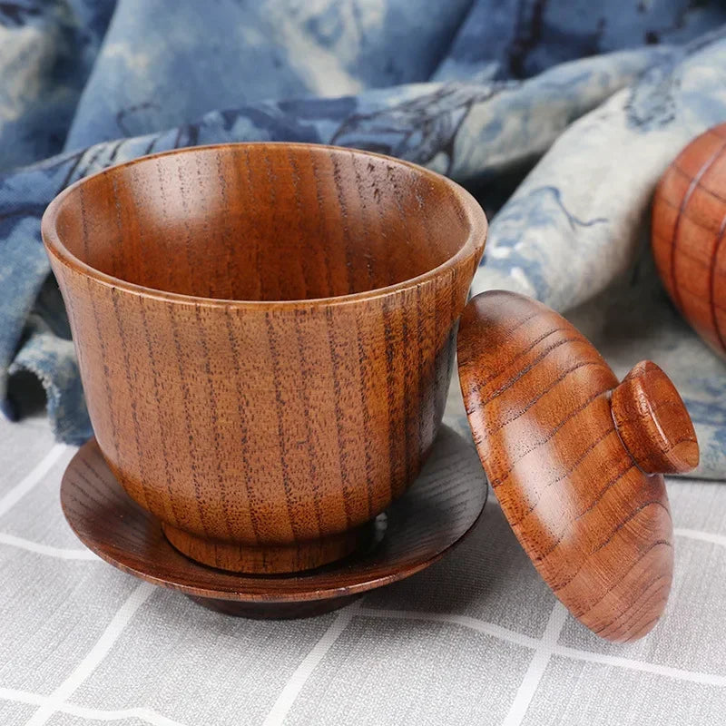 Wooden big belly cups handmade jujube wood handle beer tea coffee milk water cup kitchen bar drinkware for 1pc