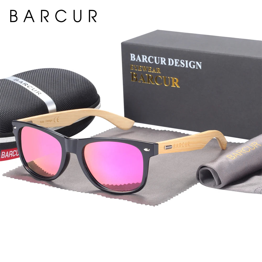 Barcur polarized bamboo sunglasses men wooden sun glasses women brand original wood uv400 oculos de sol